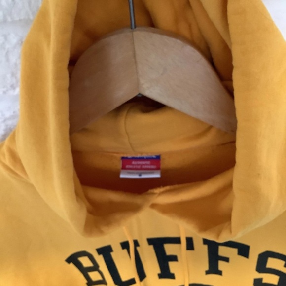 Champion Hoodie - Size S - Mustard - Buffs / Buffaloes- P2P 20” - Picture 8 of 8